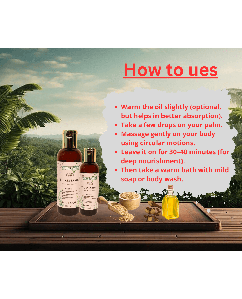 Sesame (Til) Body Massage Oil (100 ml) - Image 6